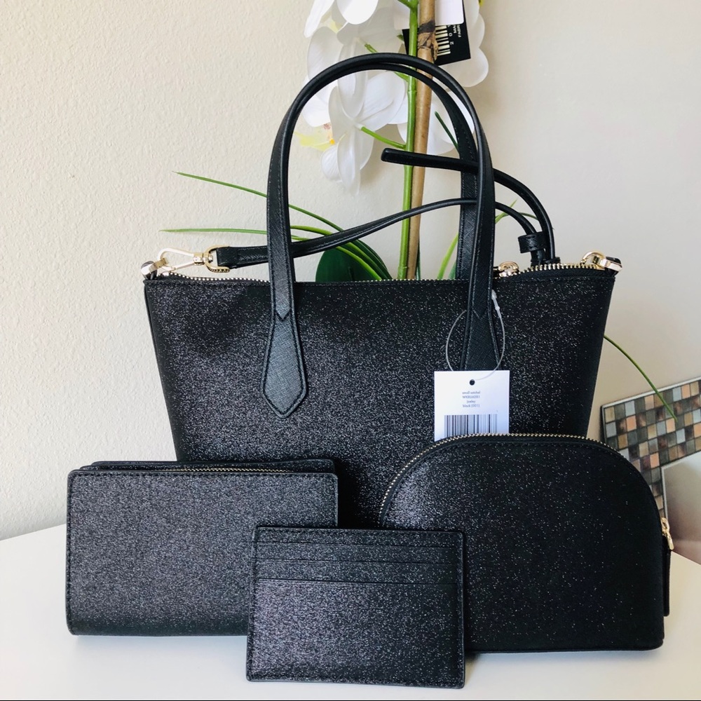 Kate Spade Joeley Small Satchel Black 4pc set NWT - Picture 3 of 8